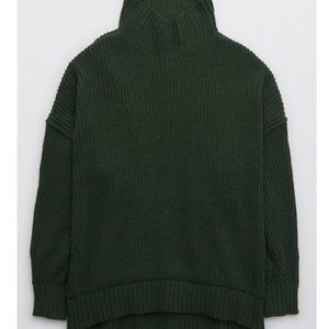 Aerie Chenille Feels Sweater Size: Large, Color: Sycamore